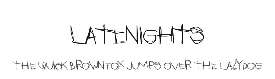 LateNights by Xerographer Fonts — Script Handwritten Font