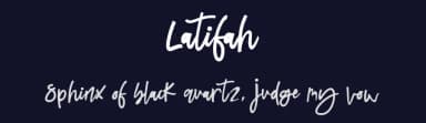 Latifah by Alif Quentin — Script Handwritten Font — thumbnail 2