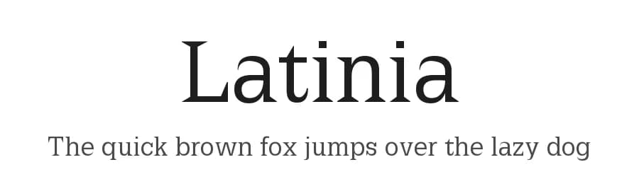 Latinia by Manfred Klein — Serif Font