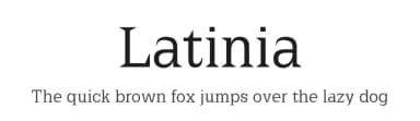 Latinia by Manfred Klein — Serif Font — thumbnail 1