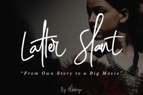 Latter Slant Font by aldedesign — Script Handwritten Font