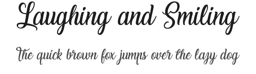 Laughing and Smiling by Cat.B — Script Handwritten Font