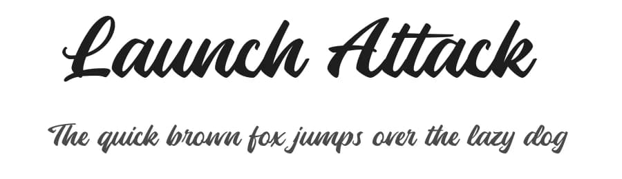 Launch Attack by Sikifonts | Herlan Nawwi — Script Handwritten Font