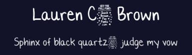 Lauren C. Brown by Quick Brown Fox Fonts — Script Handwritten Font — thumbnail 2