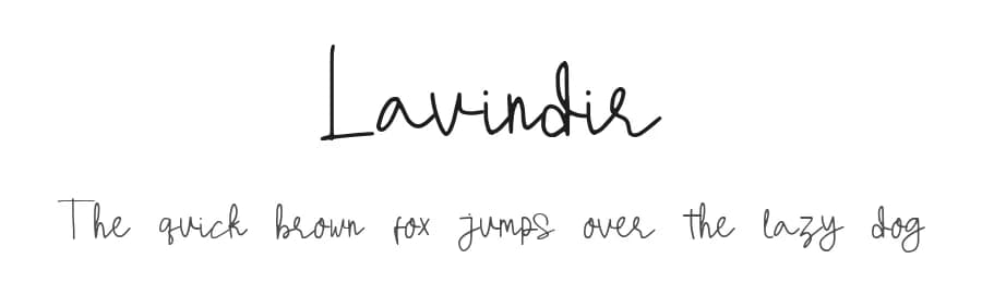 Lavindir by Tychitype — Script Handwritten Font