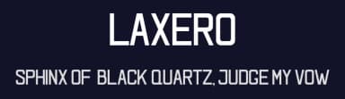 Laxero by syabab — Sans Serif Font — thumbnail 2