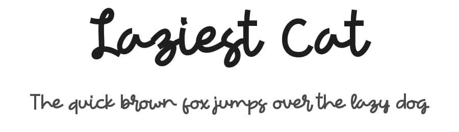 Laziest Cat by ONG Type — Script Handwritten Font
