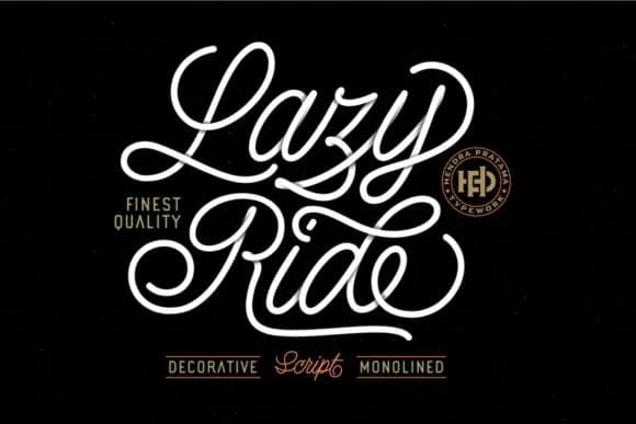 Lazy Ride  Font by hptypework — Script Handwritten Font