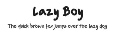 Lazy Boy by ReyreyBlue — Script Handwritten Font — thumbnail 1