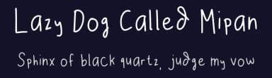 Lazy Dog Called Mipan by Mipan The Lazy — Script Handwritten Font — thumbnail 2