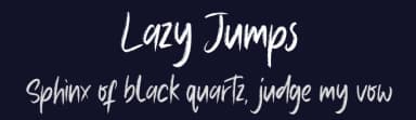 Lazy Jumps by Creatype Studio — Script Handwritten Font — thumbnail 2