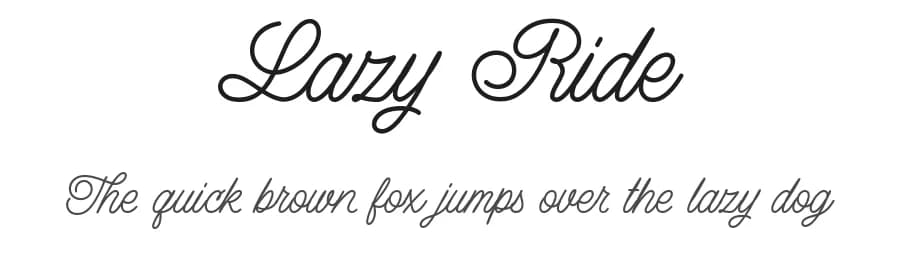 Lazy Ride by Hendra Pratama — Script Handwritten Font