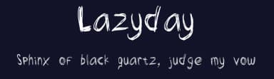 Lazyday by tups — Script Handwritten Font — thumbnail 2