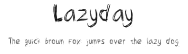 Lazyday by tups — Script Handwritten Font — thumbnail 1
