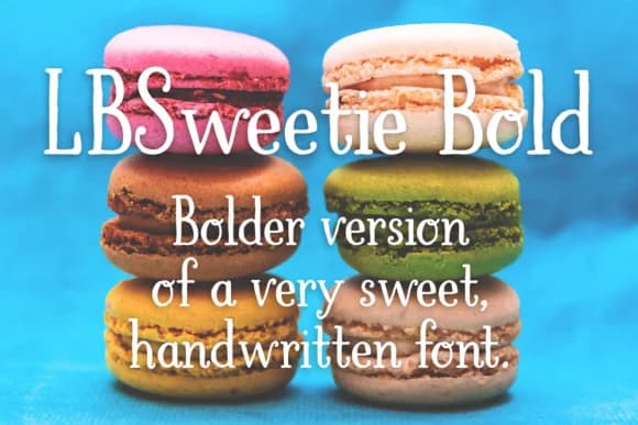 LBSweetie Bold Font by Laura Bolter Design — Script Handwritten Font