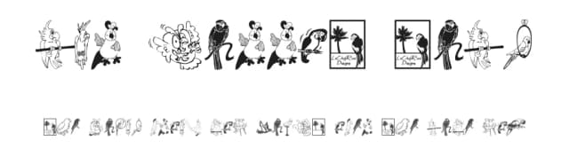 LCR Parrot Talk by LeChefRené — Dingbats Font