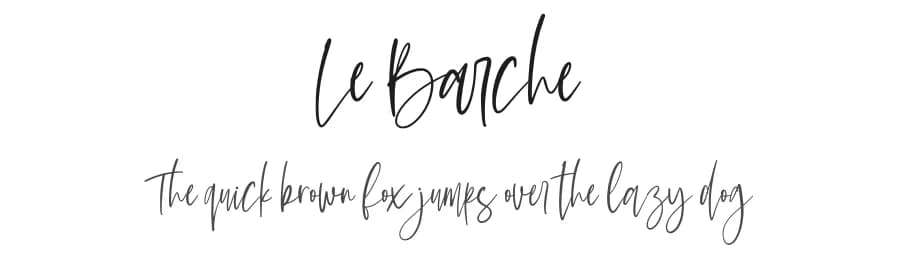Le Barche by Ditatype — Script Handwritten Font