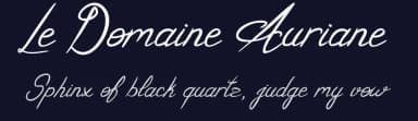 Le Domaine Auriane by La Matrice | Maël Keïta Valère — Script Handwritten Font — thumbnail 2