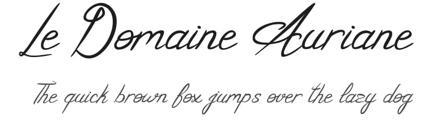 Le Domaine Auriane by La Matrice | Maël Keïta Valère — Script Handwritten Font
