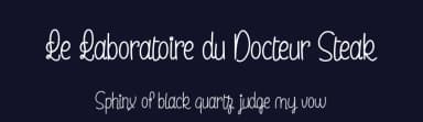 Le Laboratoire du Docteur Steak by Maelle.K | Thomas Boucherie — Script Handwritten Font — thumbnail 2