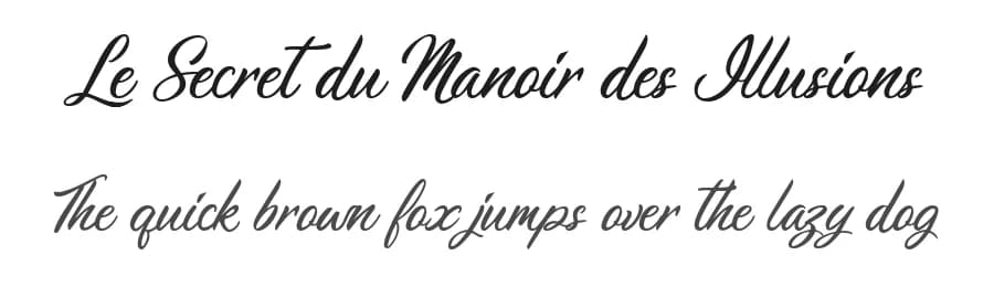 Le Secret du Manoir des Illusions by BlackFridayFont FMF — Script Handwritten Font