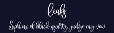 Leafs by NJ Studio — Script Handwritten Font — thumbnail 2