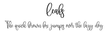 Leafs by NJ Studio — Script Handwritten Font — thumbnail 1