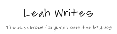 Leah Writes by Leah Janoe — Script Handwritten Font — thumbnail 1
