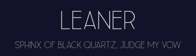 Leaner by kulturrrno — Sans Serif Font — thumbnail 2