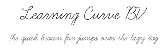 Learning Curve BV by Jess Latham — Script Handwritten Font