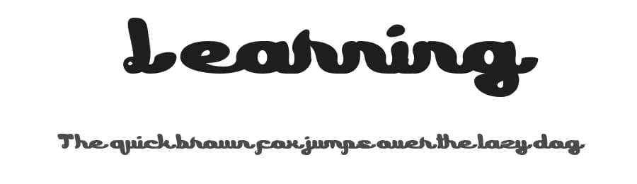 Learning by weknow — Script Handwritten Font