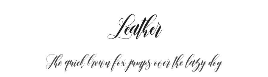 Leather by Muhammad Akbar — Script Handwritten Font