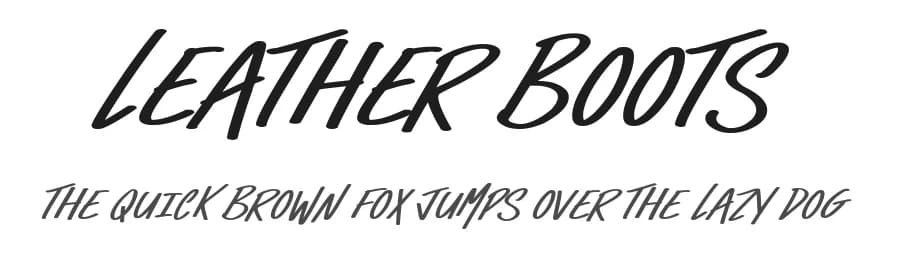 Leather Boots by JSH creates — Script Handwritten Font