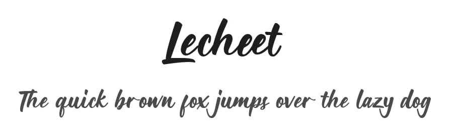 Lecheet by zamjump — Script Handwritten Font