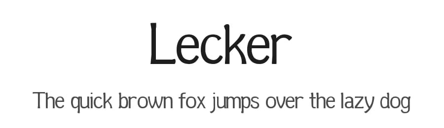 Lecker by MimaSweets — Sans Serif Font
