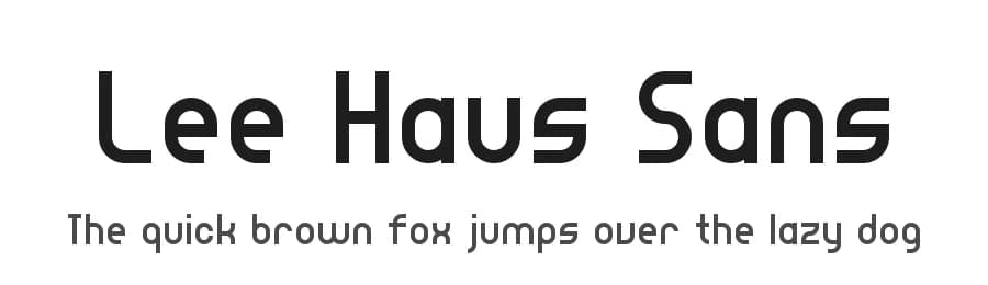 Lee Haus Sans by Matthew Lee — Sans Serif Font