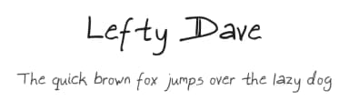 Lefty Dave by David Aguirre Hoffmann — Script Handwritten Font — thumbnail 1