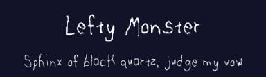Lefty Monster by Frank Derber — Script Handwritten Font — thumbnail 2