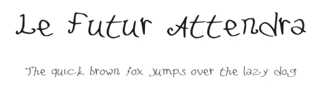 Le Futur Attendra by -arnaud- — Script Handwritten Font