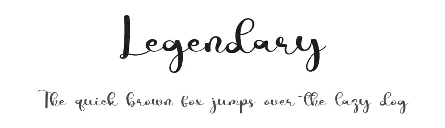 Legendary by Fana Merah Jambu — Script Handwritten Font
