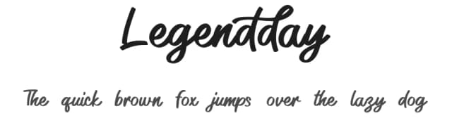 Legendday by Mini Type — Script Handwritten Font