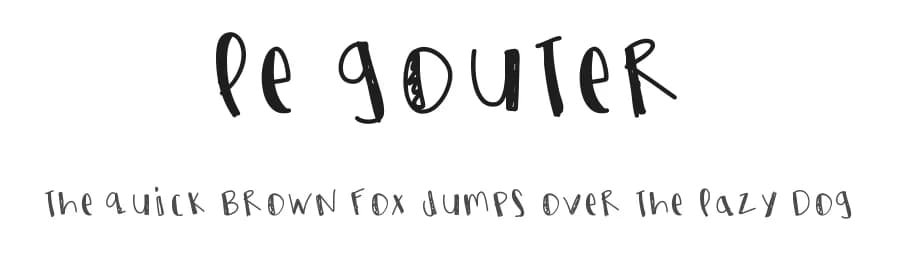 Le Gouter by Des Gomez — Script Handwritten Font