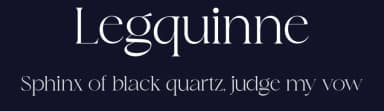 Legquinne by Jolicia Type Foundry — Serif Font — thumbnail 2