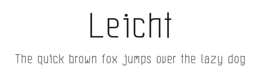 Leicht by Euamrittee Jeerawatthanakaset — Sans Serif Font