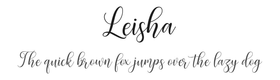 Leisha by Amarlettering - Takiy — Script Handwritten Font