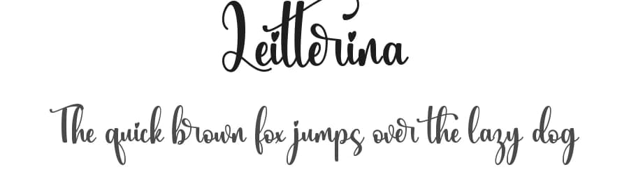 Leitterina by Danar Nugroho — Script Handwritten Font — preview 1