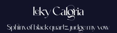 Leky Calgria by Hishand Studio — Serif Font — thumbnail 2