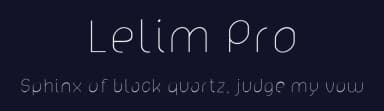 Lelim Pro by Stefan Motzigemba — Sans Serif Font — thumbnail 2