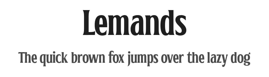 Lemands by Arterfak Project — Serif Font