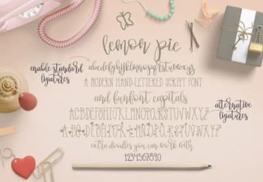 Lemon Pie Funfont Duo Font by GraphicHouseDesign — Script Handwritten Font — thumbnail 2